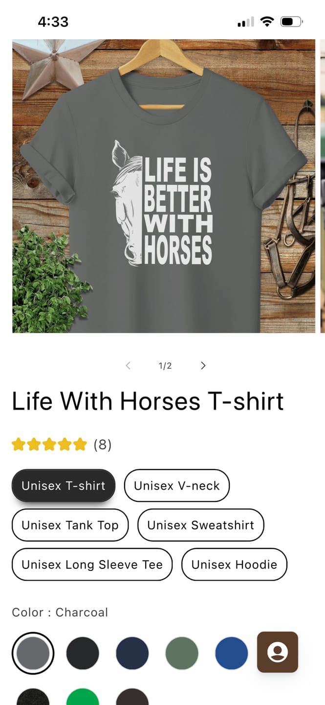 Customer photo review of Saddle Up T-shirt