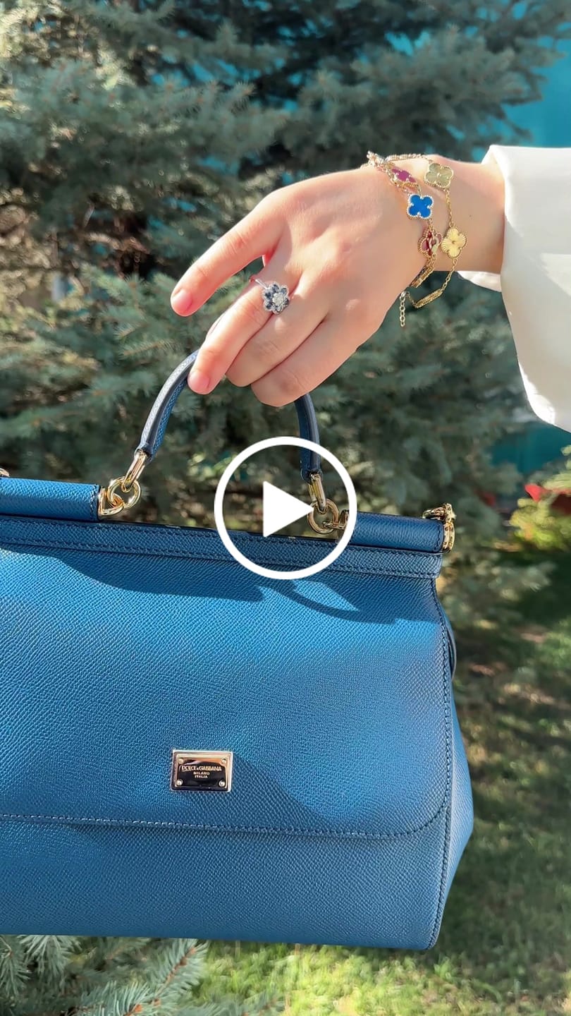 Customer video review of Dolce&Gabbana Sicily Large Royal Blue Handbag