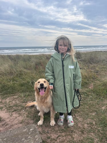 Customer photo review of BEACHBUM KIDS - MINT GREEN BROBE