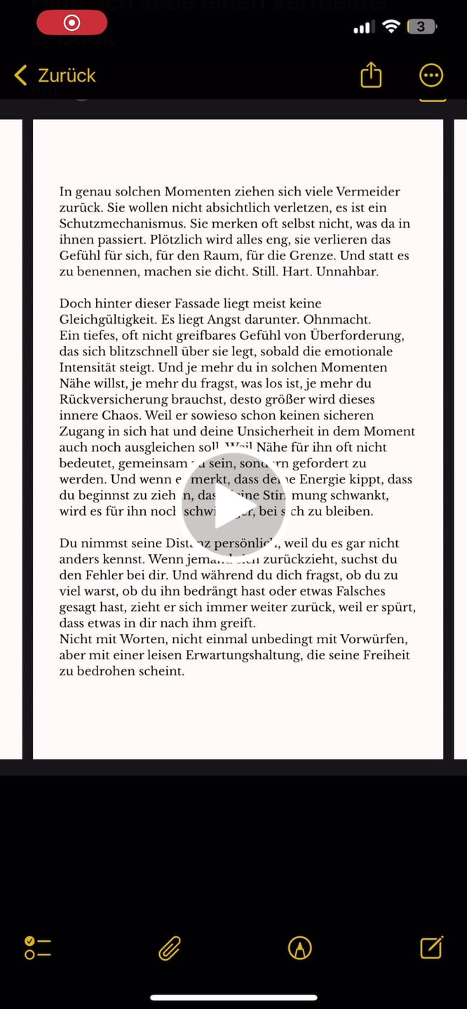 Customer video review of E-Book: Hilfe! Ich liebe einen Vermeider