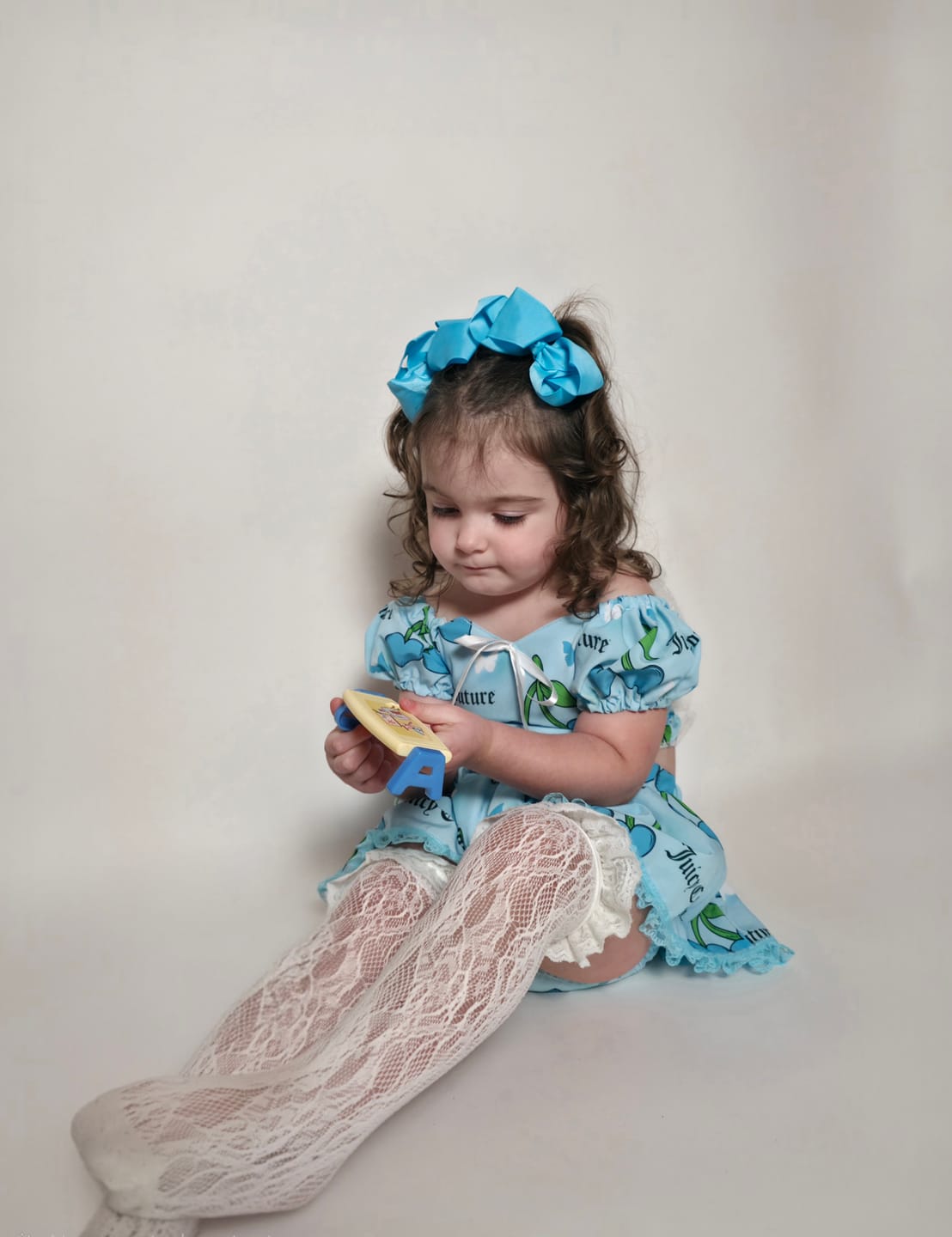 Customer photo review of Lola Lace Socks with Satin Bows