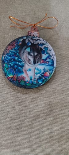 Customer photo review of Custom Photo Pets Make Our Lives Whole - Dog & Cat Personalized Ornament