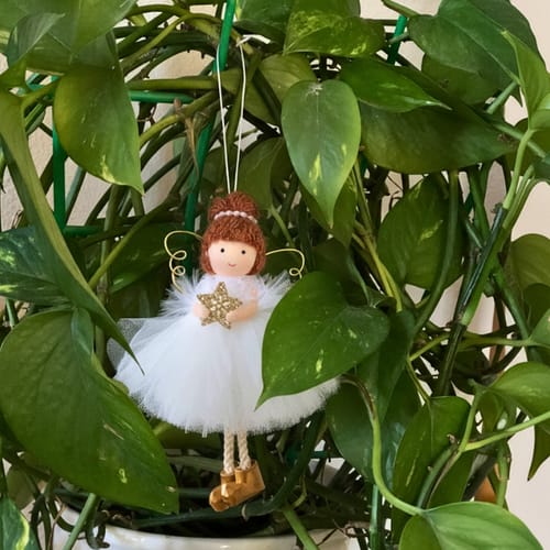 Customer photo review of Handcrafted White-Gold Angels - for Peace & Light