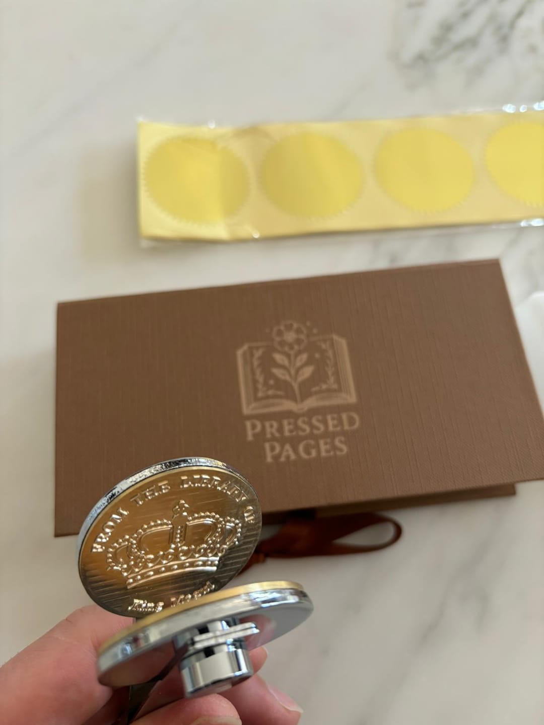 Customer photo review of Custom Book Embosser