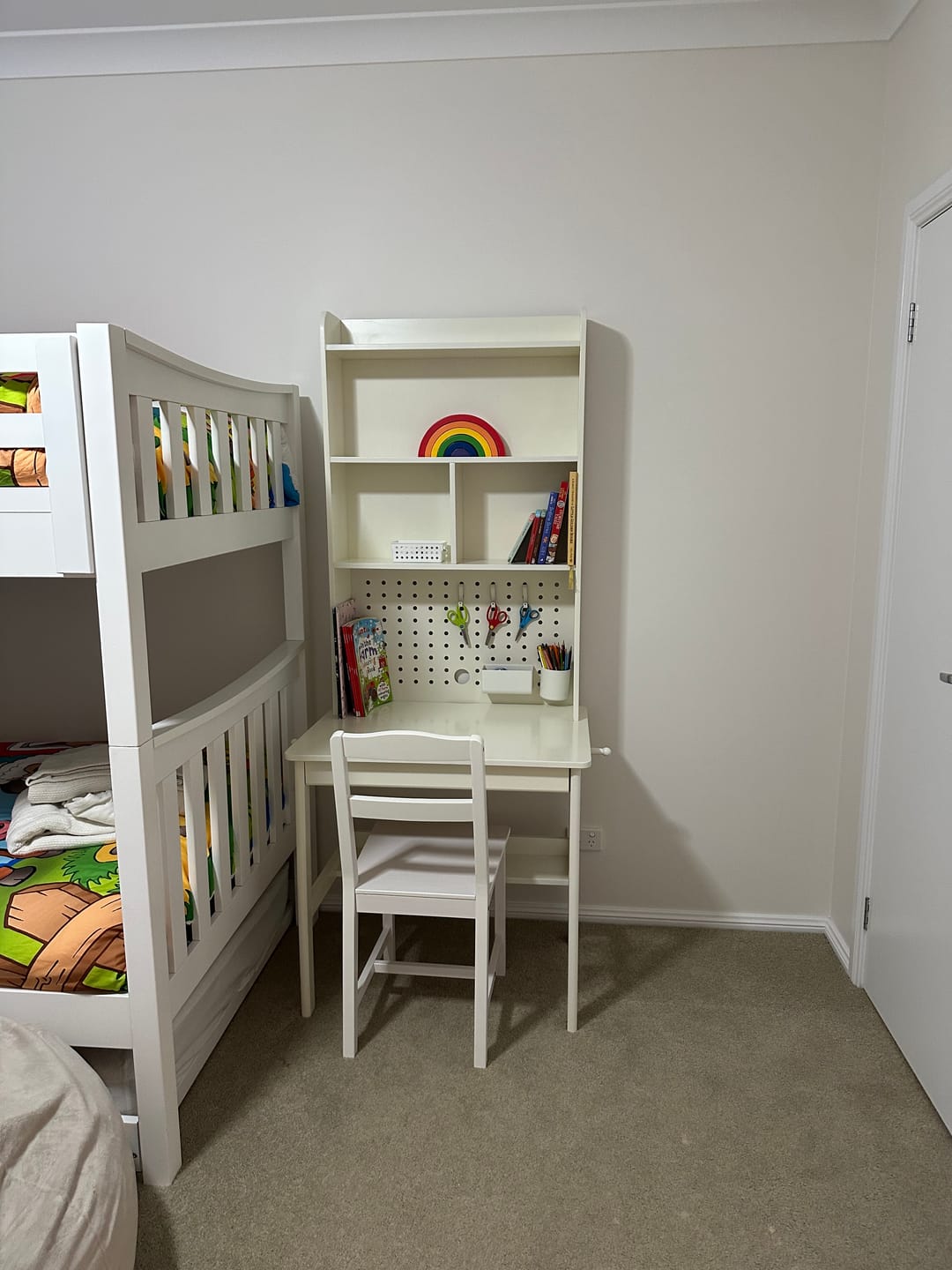 Customer photo review of Sylvan Solid Wood Rubberwood Study Desk with Shelf and Drawers/Bookcase Home Office