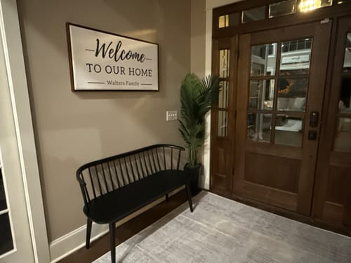 Customer photo review of Custom Farmhouse Personalized Sign