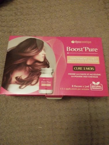 Customer photo review of Pack BOOST’ PURE 2-en-1 Anti-chute & Pousse de Cheveux | Brosse + Cure 1 mois