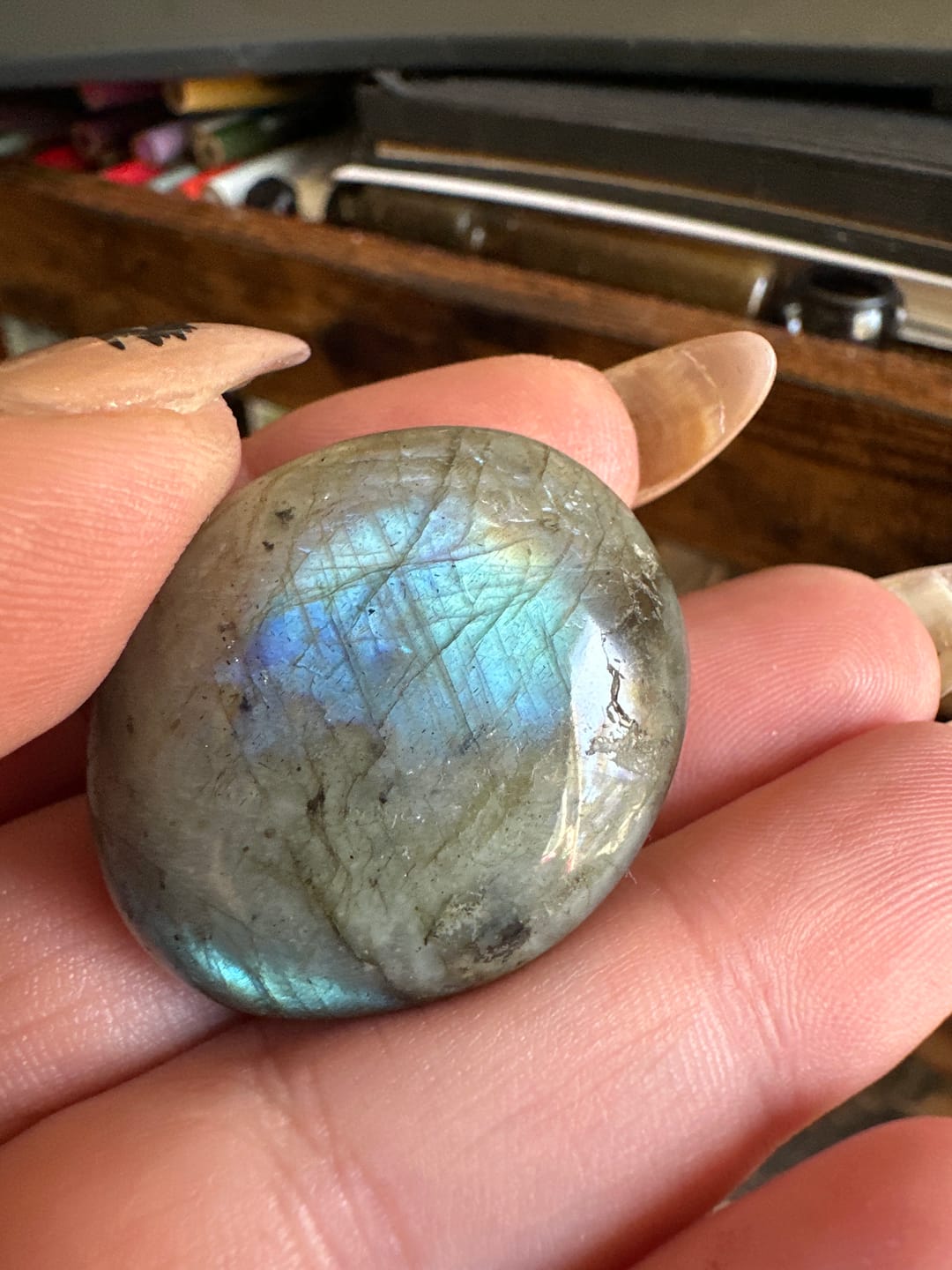 Customer photo review of Labradorite Pocket Stone