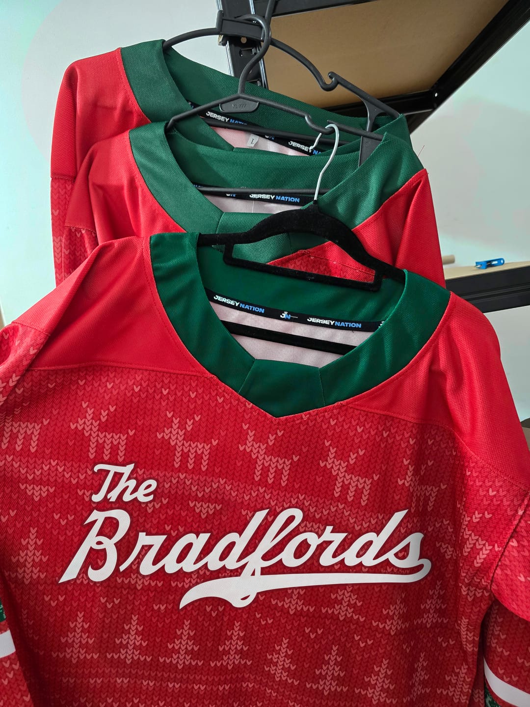 Customer photo review of Family Christmas Custom Hockey Jersey