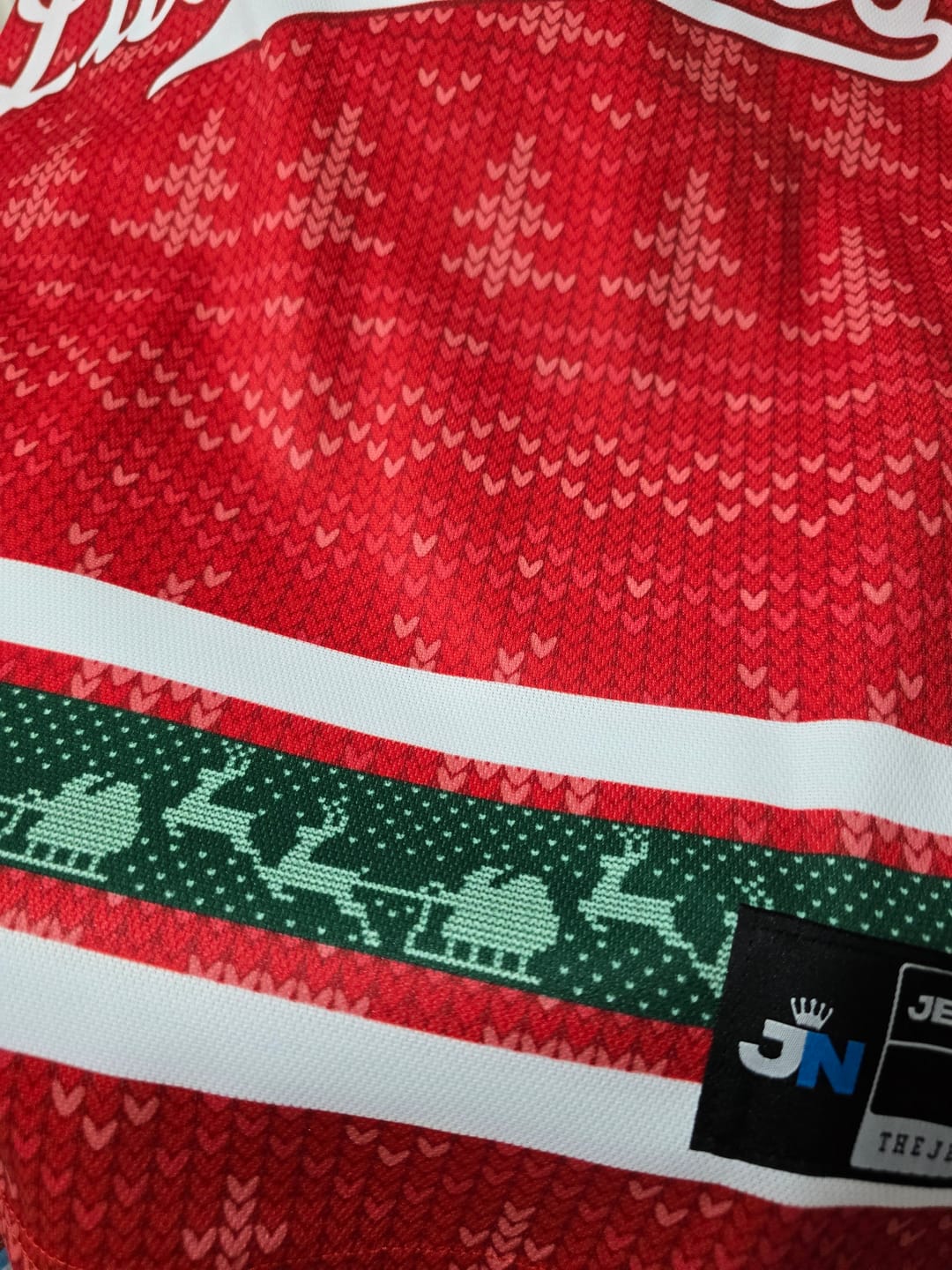 Customer photo review of Family Christmas Custom Hockey Jersey