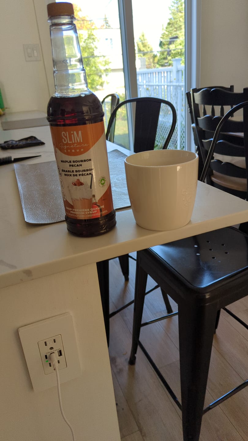 Customer photo review of Slim Syrups - Sugar Free Syrups 750ml