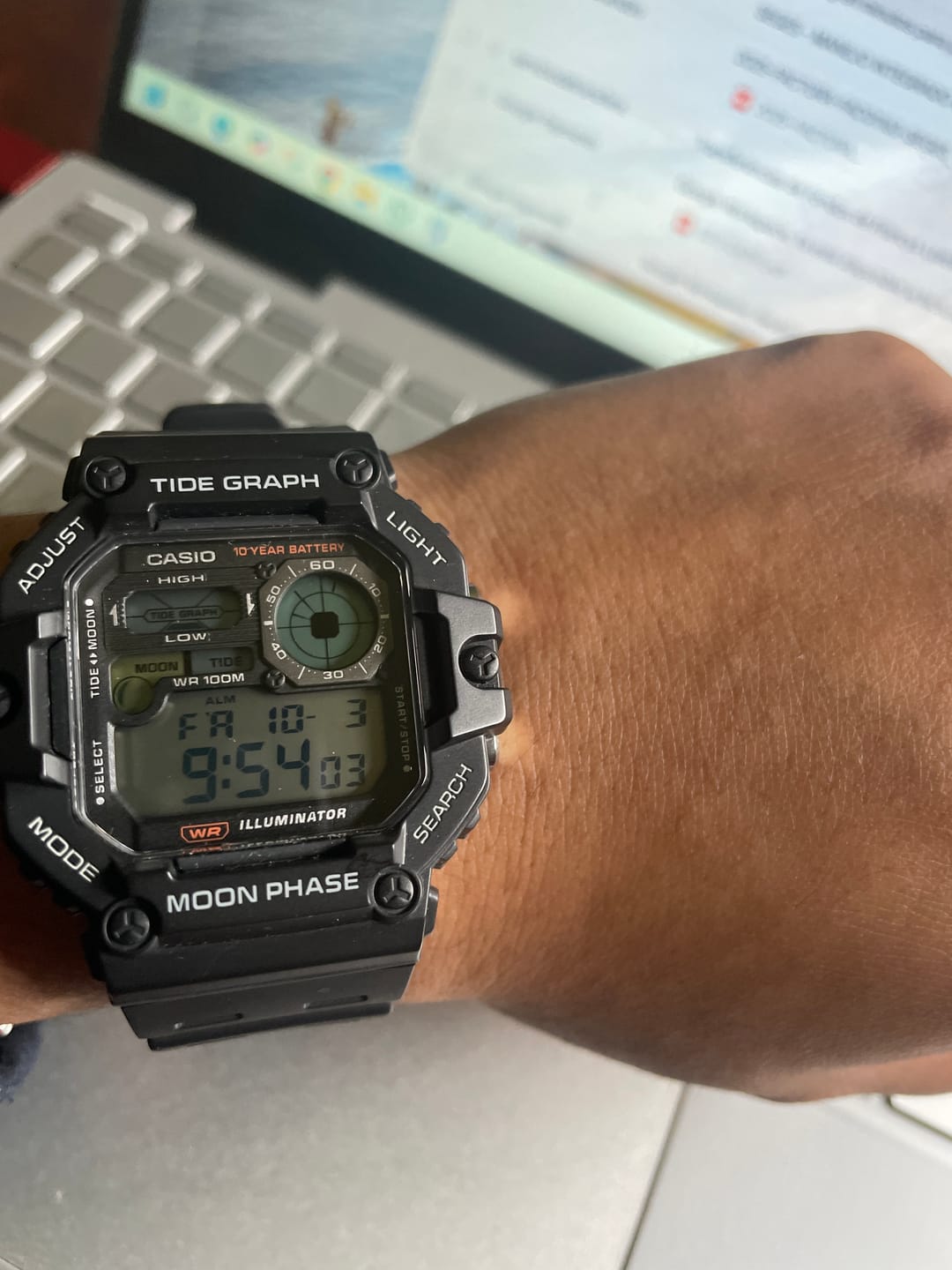 Customer photo review of Reloj Casio Vintage WS-1700H-1AV Tide Graph Moonphase