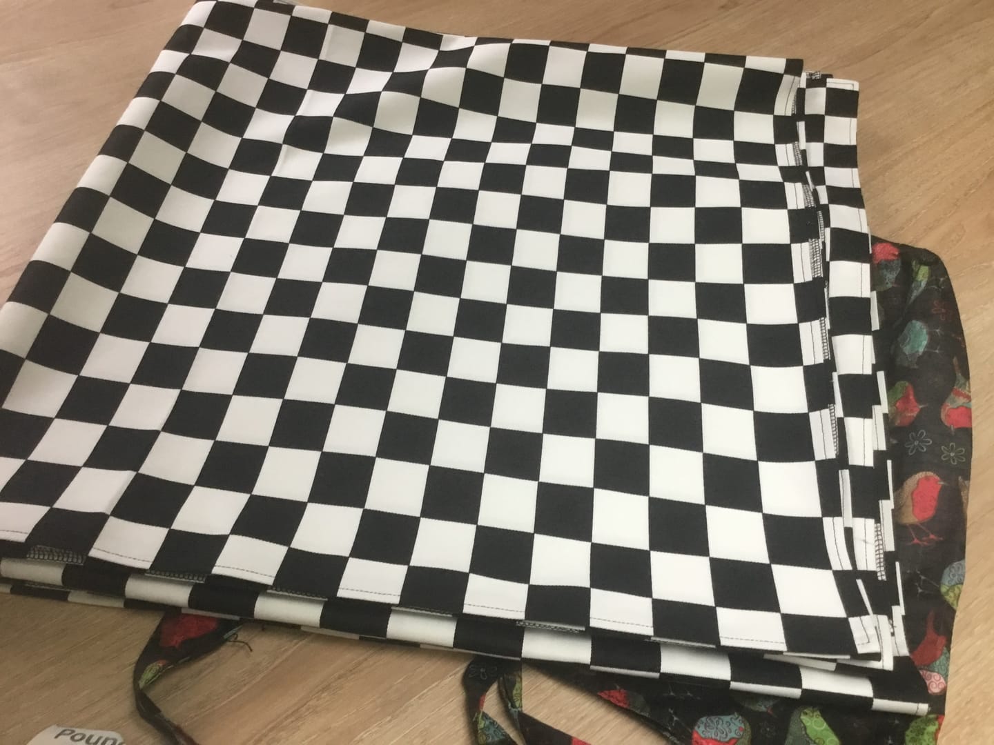 Customer photo review of Chef's Check Cotton Drill Fabric