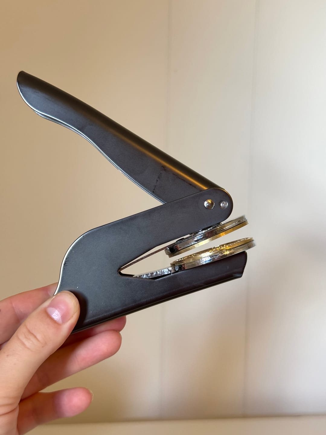 Customer photo review of Custom Book Embosser