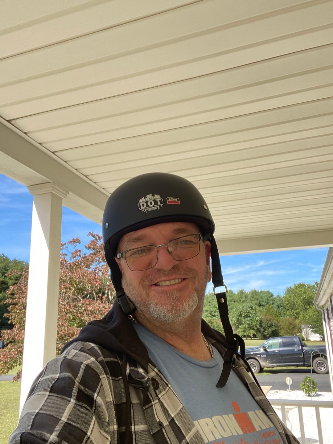 Customer photo review of Baseball Cap STYLE  DOT Motorcycle Helmet