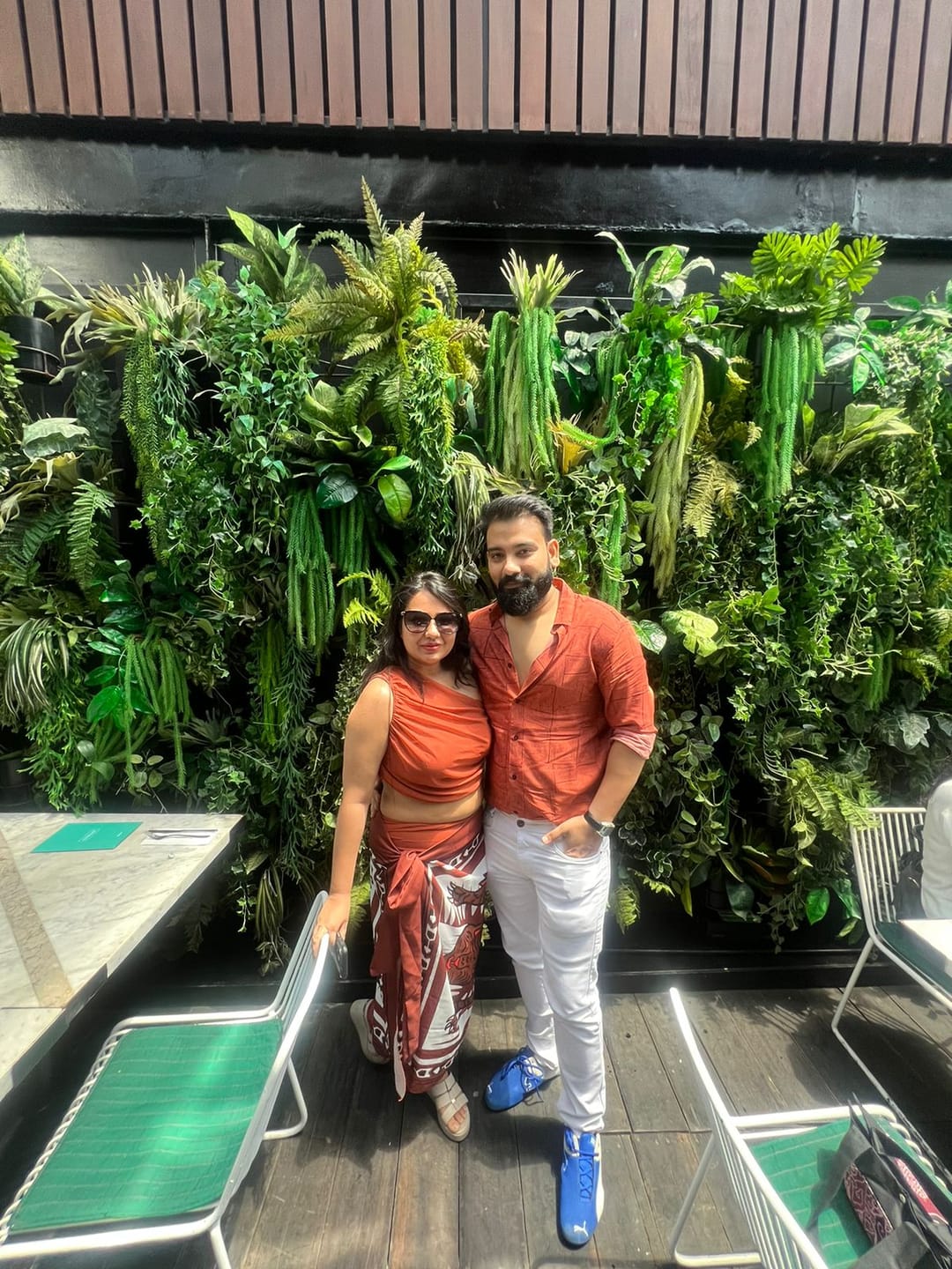 Customer photo review of Kairo Luxe Swimsuit with Sarong Skirt In Rust
