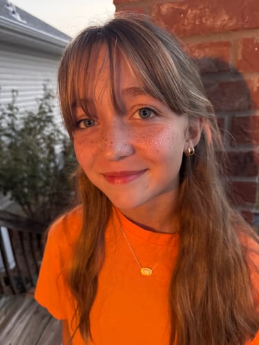 Customer photo review of Orange Spirit Speckles Makeup Patches - Team Spirit Collection