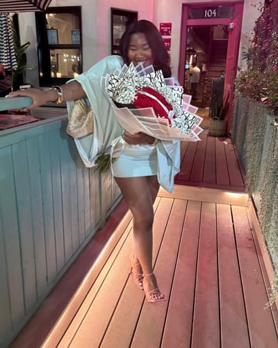 Customer photo review of ISLA MINI DRESS - LIGHT MINT GREEN