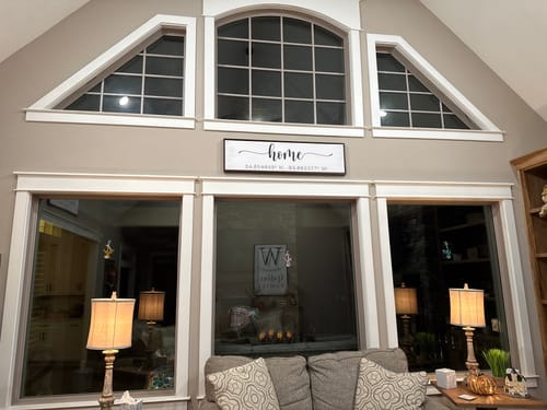 Customer photo review of GPS Coordinates Home Sign