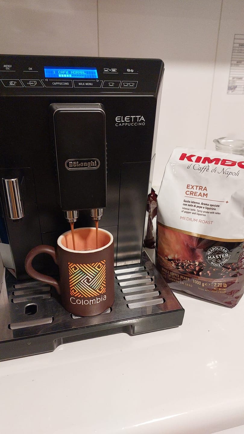 Customer photo review of Kimbo Espresso Extra Cream 1kg Grano Entero