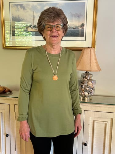 Customer photo review of Hazel Tunic • Final Sale Deals! - Fern Glow