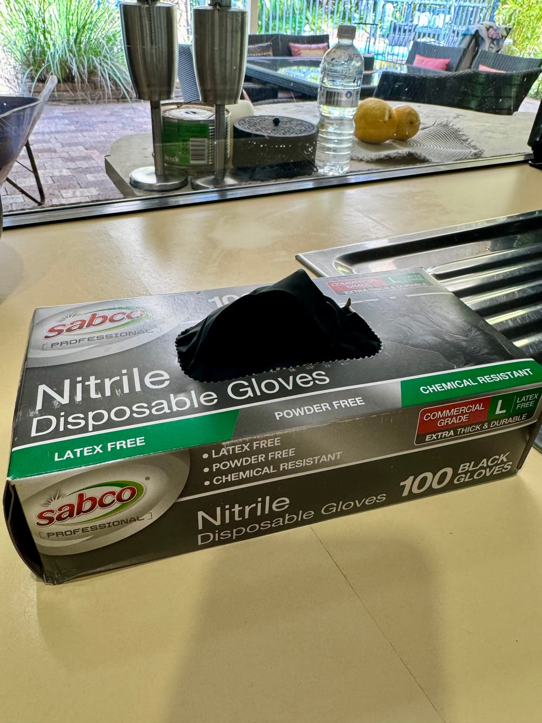 Customer photo review of Nitrile Black Gloves 100 Pack
