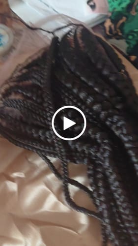 Customer video review of Cornrow Braid Wig - Color 1B Ponytail - Sekinat