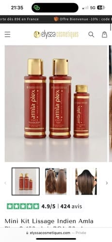 Customer photo review of Mini Kit Lissage Indien Amla Plex 2x100ml + PCA 30ml