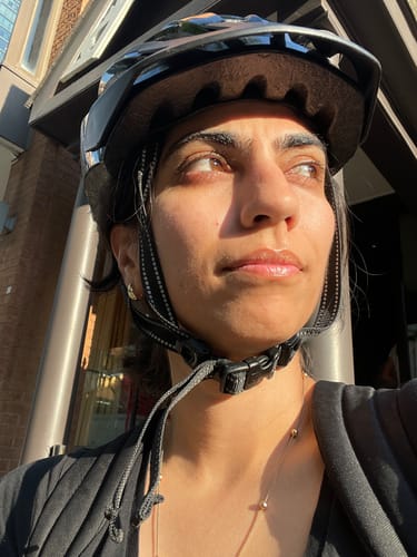 Customer photo review of Simple Huggie Clip On Earrings in Gold