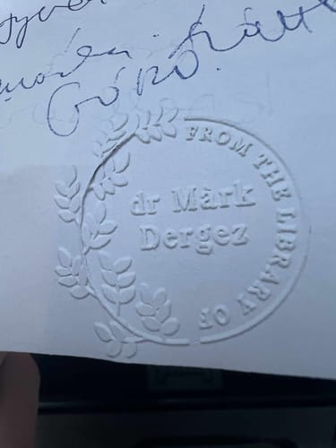 Customer photo review of Custom Book Embosser