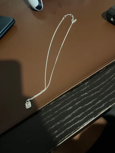 Customer photo review of Solitaire Necklace - Silver