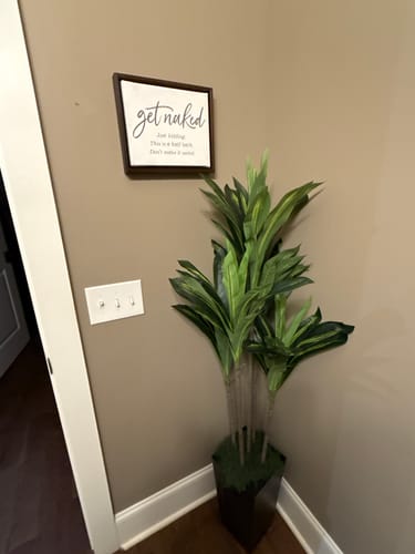 Customer photo review of Get Naked Just Kidding This Is A Half Bath Sign