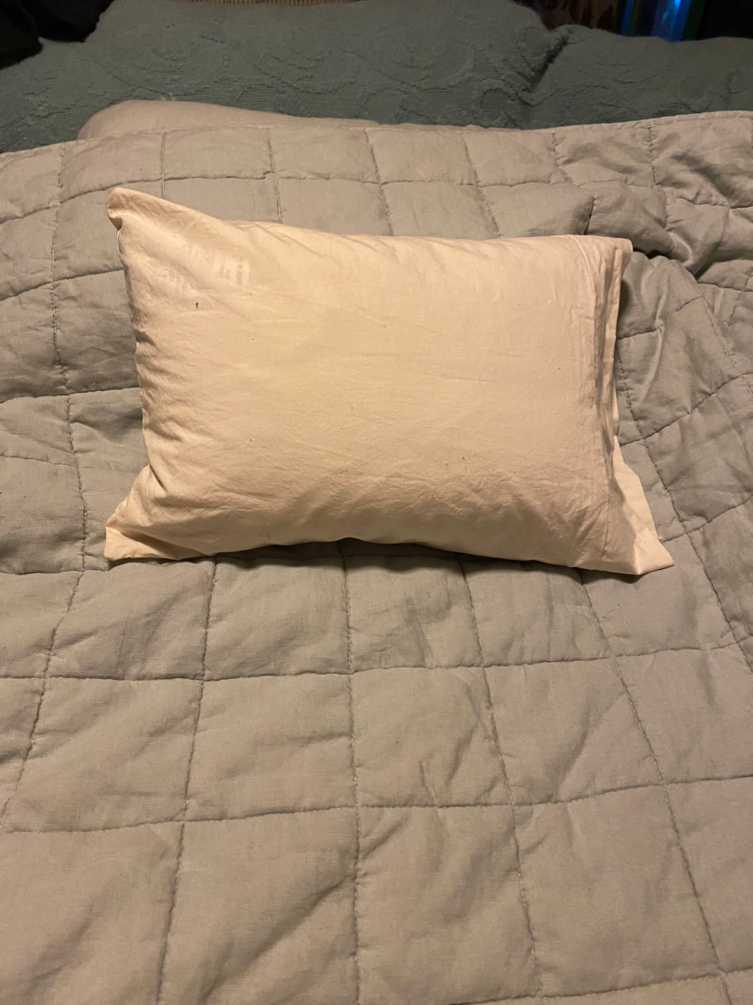 Customer photo review of Wool Travel Pillow and Pillowcase