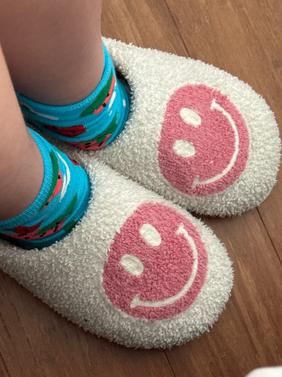 Customer photo review of Happy Face Slippers