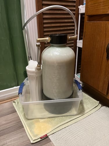 Customer photo review of Shower Water Softener System