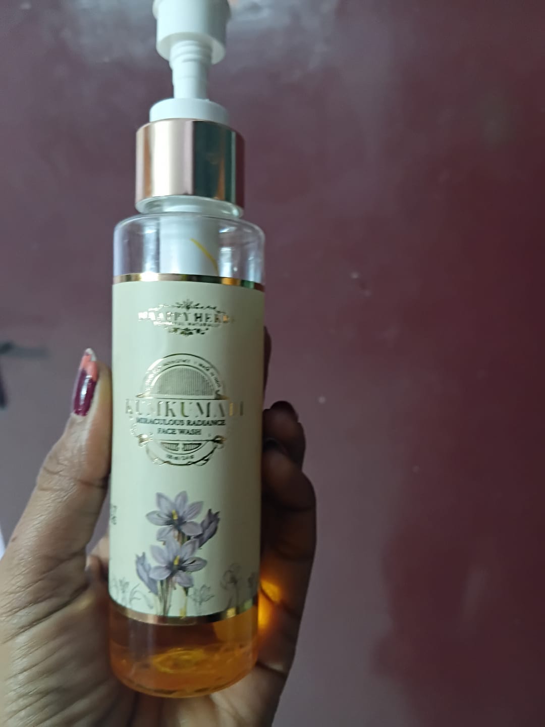 Customer photo review of Kumkumadi Miraculous Radiance Face Wash