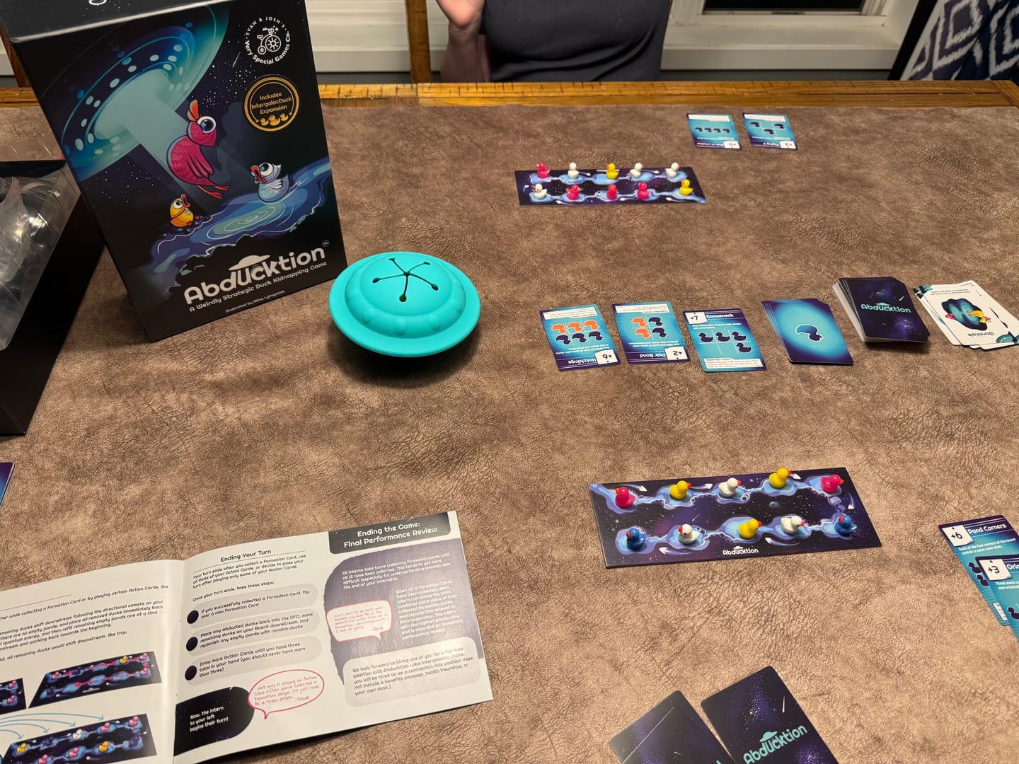 Customer photo review of Abducktion Base Game + IntergalacDuck Expansion (ships inside main box!)