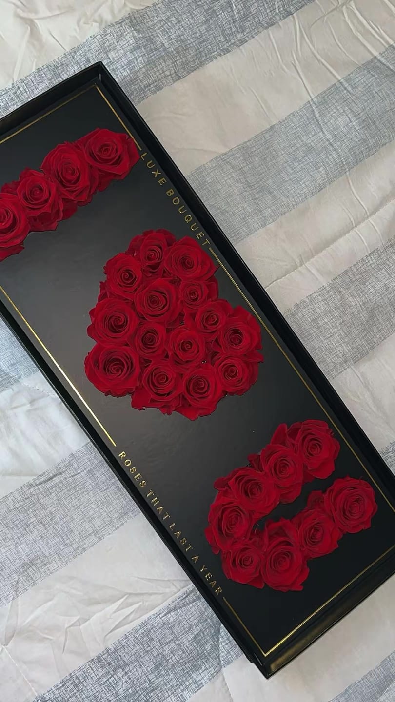 Customer photo review of I Love You Everlasting Acrylic Rose Box