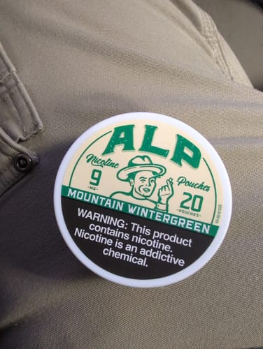 Customer photo review of Mountain Wintergreen Nicotine Pouches