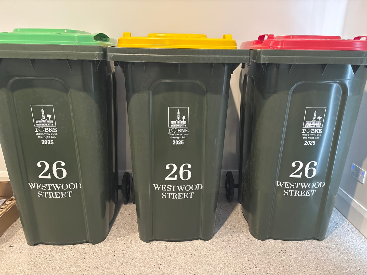 Customer photo review of Wheelie Bin Street Name & Number Sticker