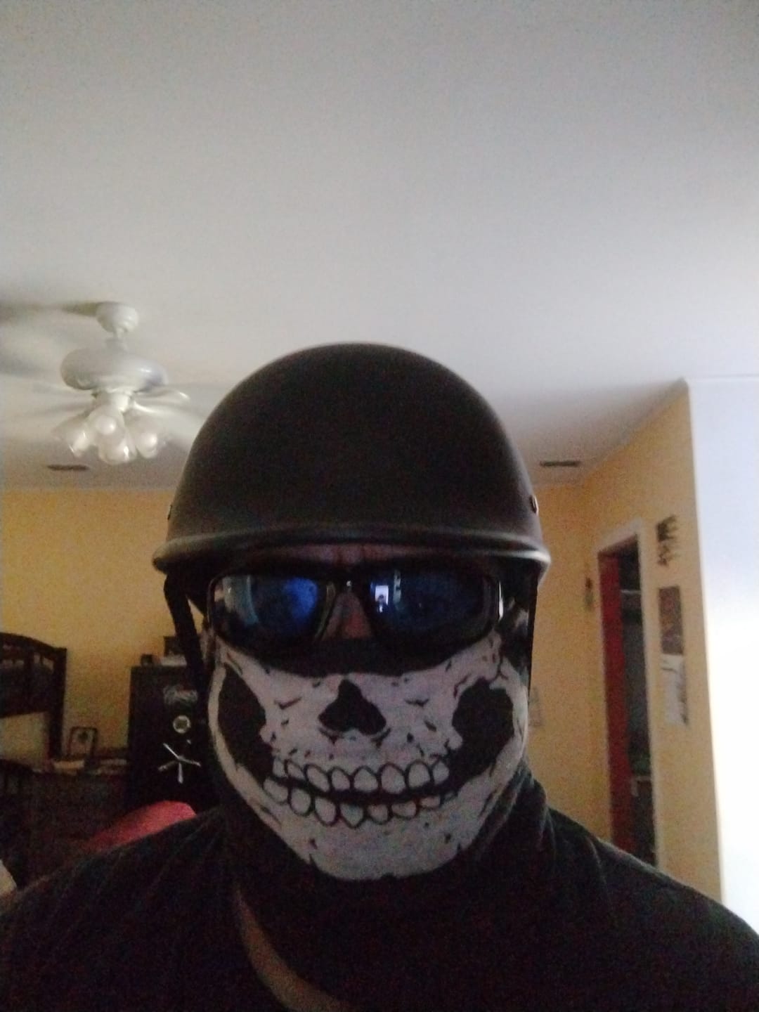 Customer photo review of Smallest & Lightest DOT Polo Helmet- Matte Black