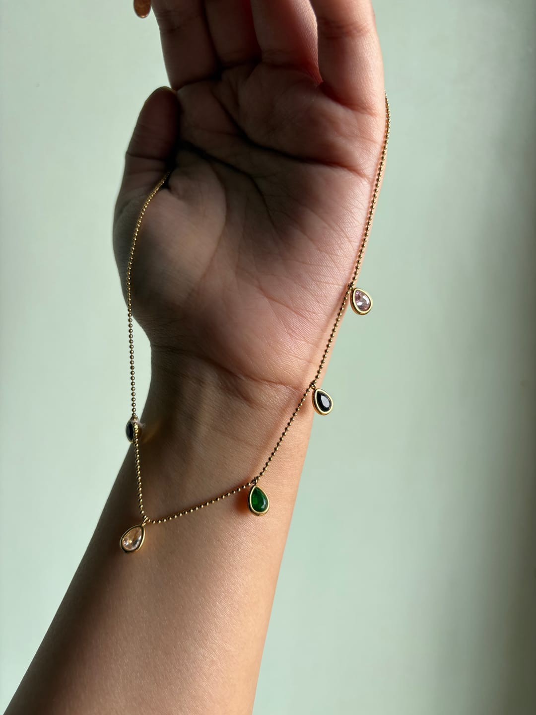 Customer photo review of Colourful Stones Necklace