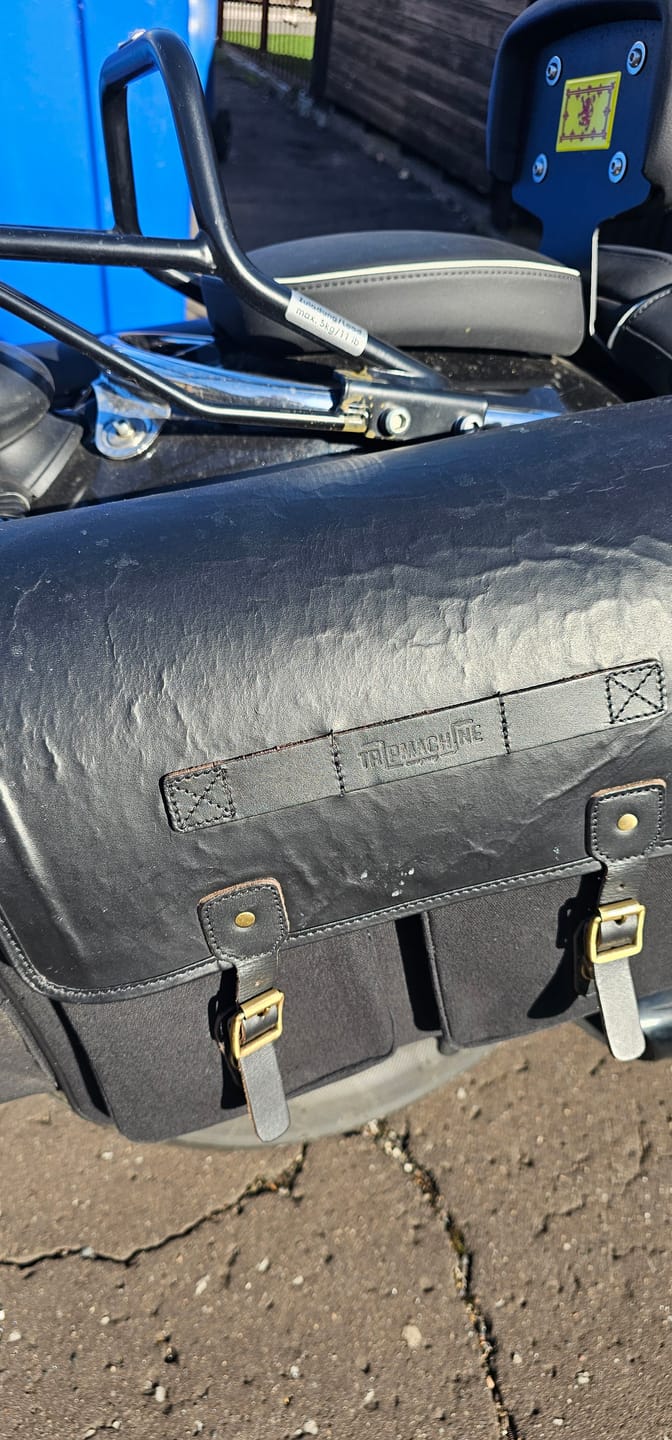 Customer photo review of expedition saddlebag for speedmaster