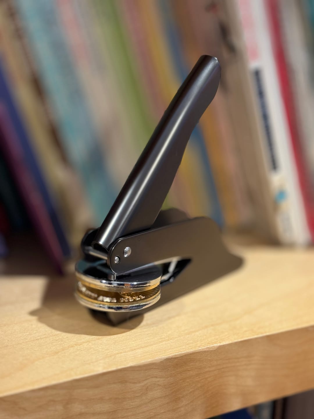 Customer photo review of Custom Book Embosser