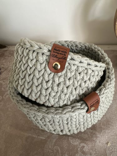 Customer photo review of Kunstleder-Labels mit Chicago Screws - Personalisierte Labels