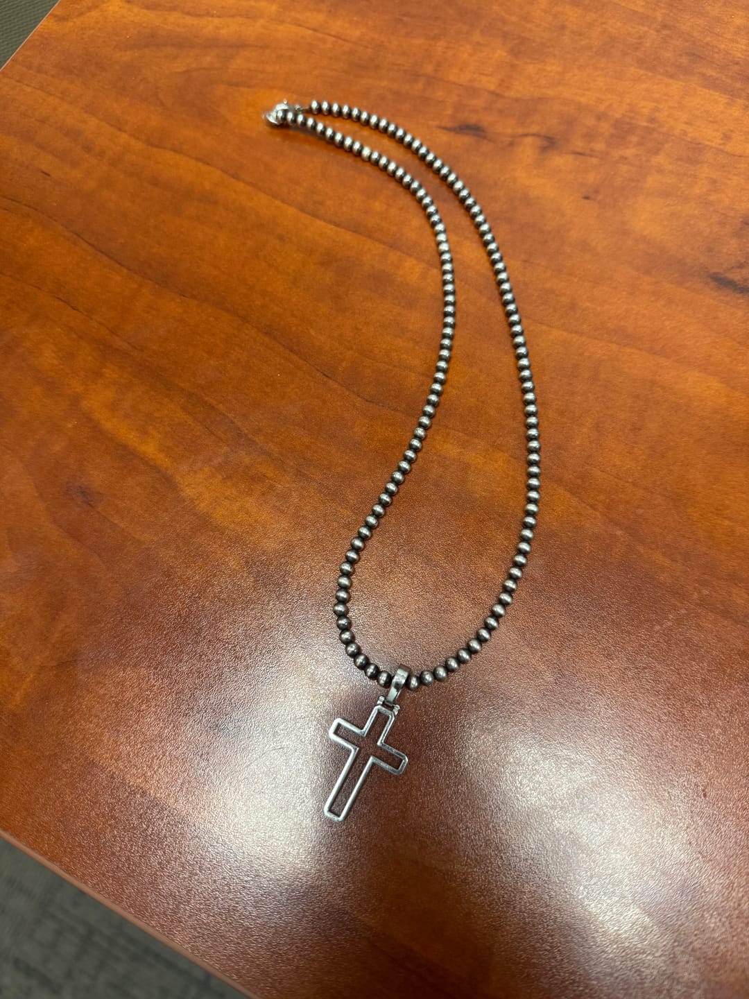 Customer photo review of Outline Cross (Silver)