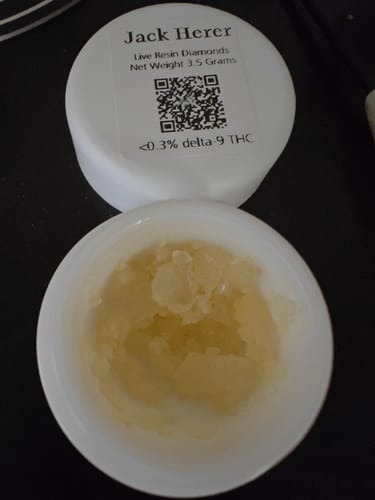 Customer photo review of Jack Herer Live Resin Diamonds