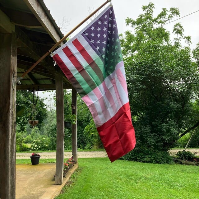 Customer photo review of Italian American Hybrid Flag