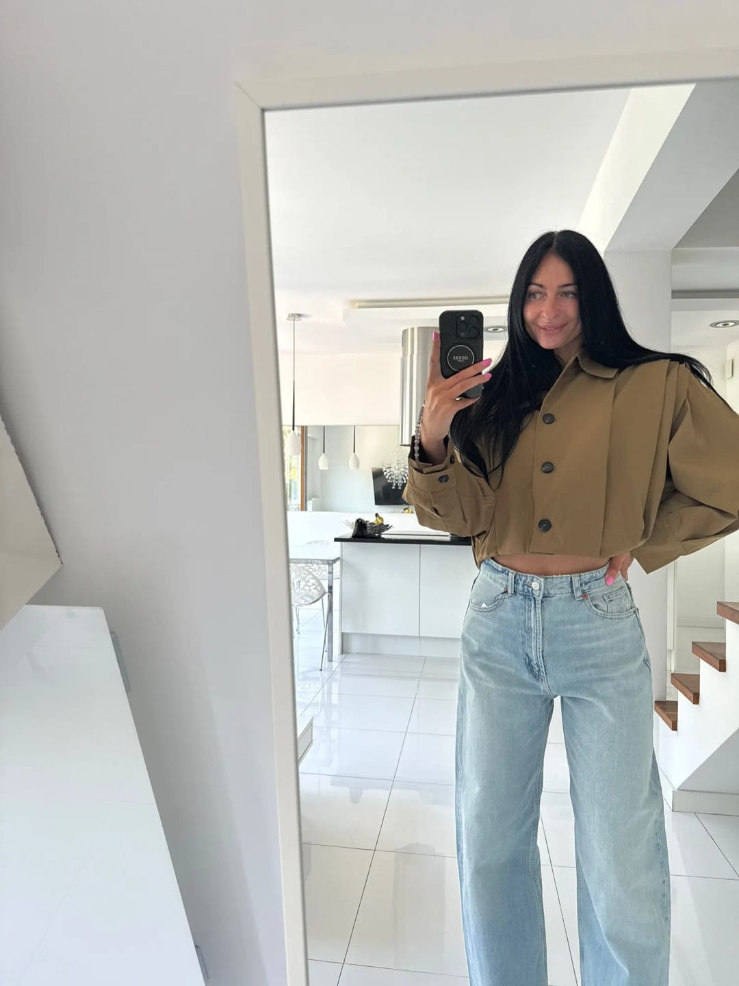 Customer photo review of Abigail Pleated Collar Jacket