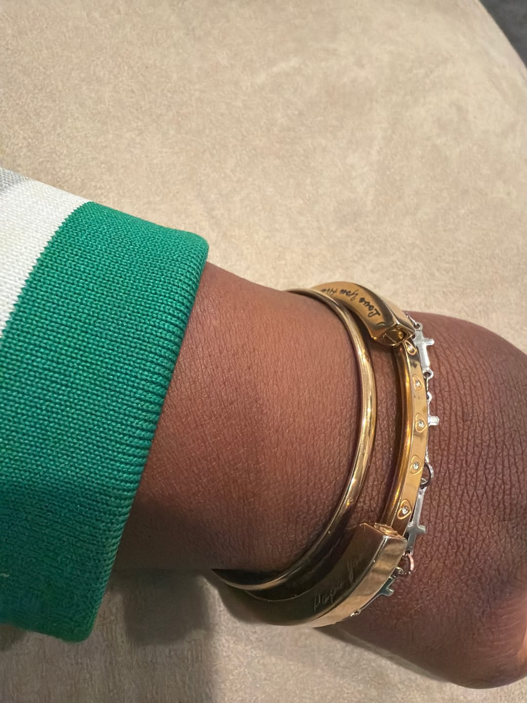 Customer photo review of Crystal Bangle Bracelet